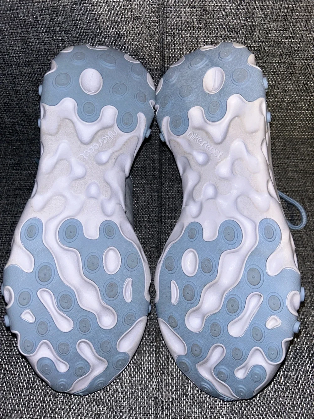 Nike React Element 55 - White Sneakers with Light Blue and Magenta Accents